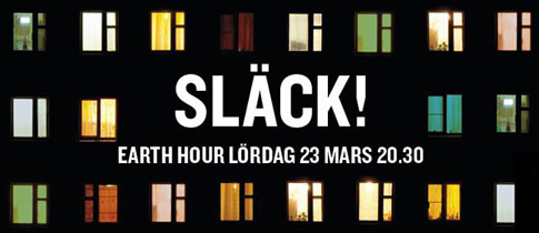 Earth Hour lördag den 23 mars kl. 20.30